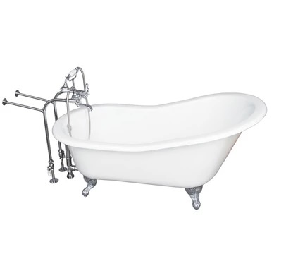 Barclay TKCTSN60-CP2 Griffin 61â€³ Cast Iron Slipper Tub Kit - Polished Chrome Accessories