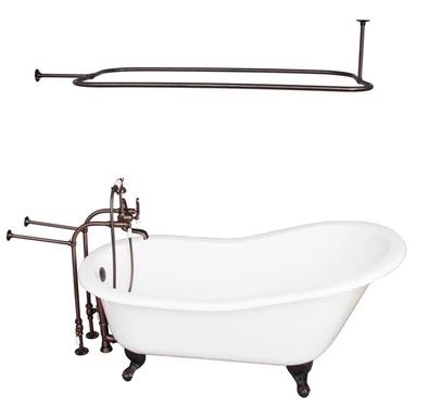 Barclay TKCTSN60-ORB3 Griffin 61â€³ Cast Iron Slipper Tub Kit - Oil Rubbed Bronze Accessories