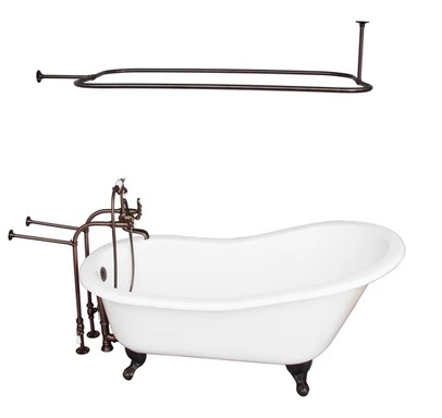 Barclay TKCTSN60-ORB4 Griffin 61â€³ Cast Iron Slipper Tub Kit - Oil Rubbed Bronze Accessories