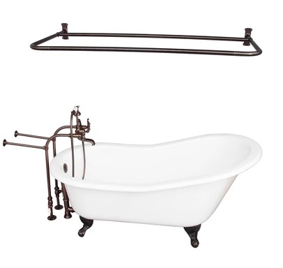 Barclay TKCTSN60-ORB6 Griffin 61â€³ Cast Iron Slipper Tub Kit - Oil Rubbed Bronze Accessories