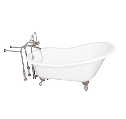 Barclay TKCTSN60-SN2 Griffin 61â€³ Cast Iron Slipper Tub Kit - Brushed Nickel Accessories