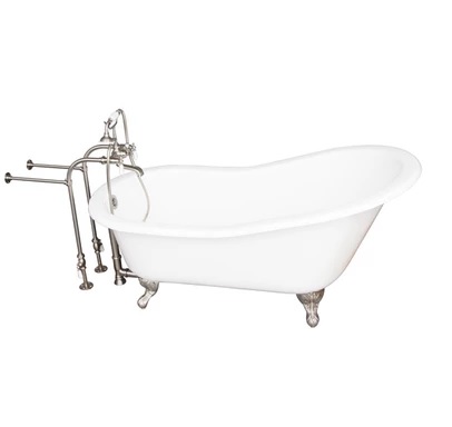 Barclay TKCTSN67-BN1 Icarus 67â€³ Cast Iron Slipper Tub Kit - Brushed Nickel Accessories