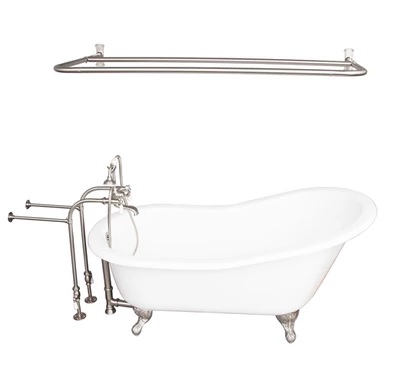 Barclay TKCTSN67-BN5 Icarus 67â€³ Cast Iron Slipper Tub Kit - Brushed Nickel Accessories