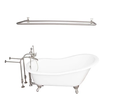 Barclay TKCTSN67-BN6 Icarus 67â€³ Cast Iron Slipper Tub Kit - Brushed Nickel Accessories