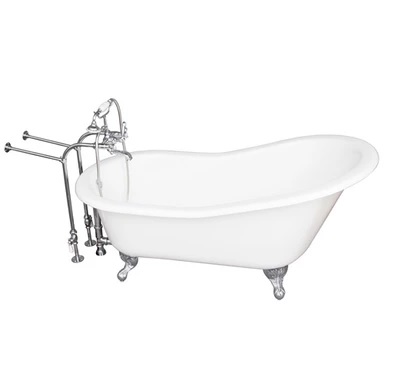 Barclay TKCTSN67-CP2 Icarus 67â€³ Cast Iron Slipper Tub Kit - Polished Chrome Accessories