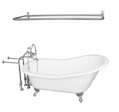 Barclay TKCTSN67-CP5 Icarus 67â€³ Cast Iron Slipper Tub Kit - Polished Chrome Accessories