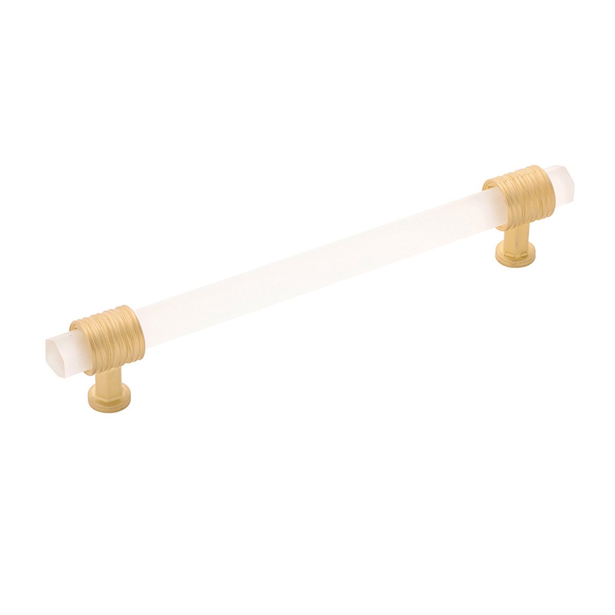 Belwith Keeler B076308GF-BGB 160mm Chrysalis Pull - Brushed Golden Brass with Frosted Glass