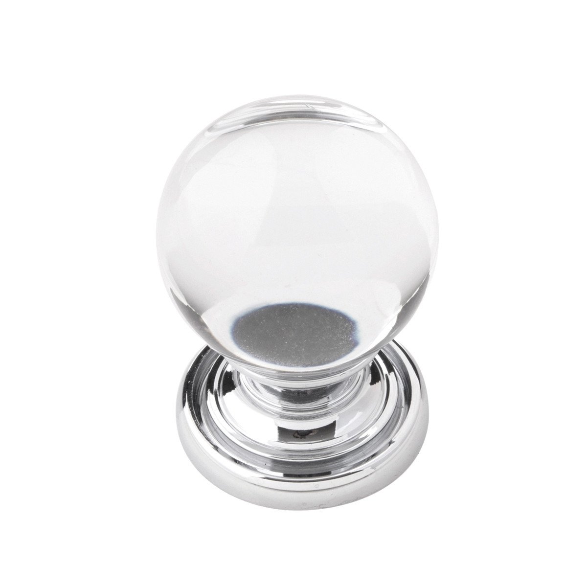 Belwith Keeler B076568-GLCH 1-1/8 In. Luster Knob - Glass with Chrome