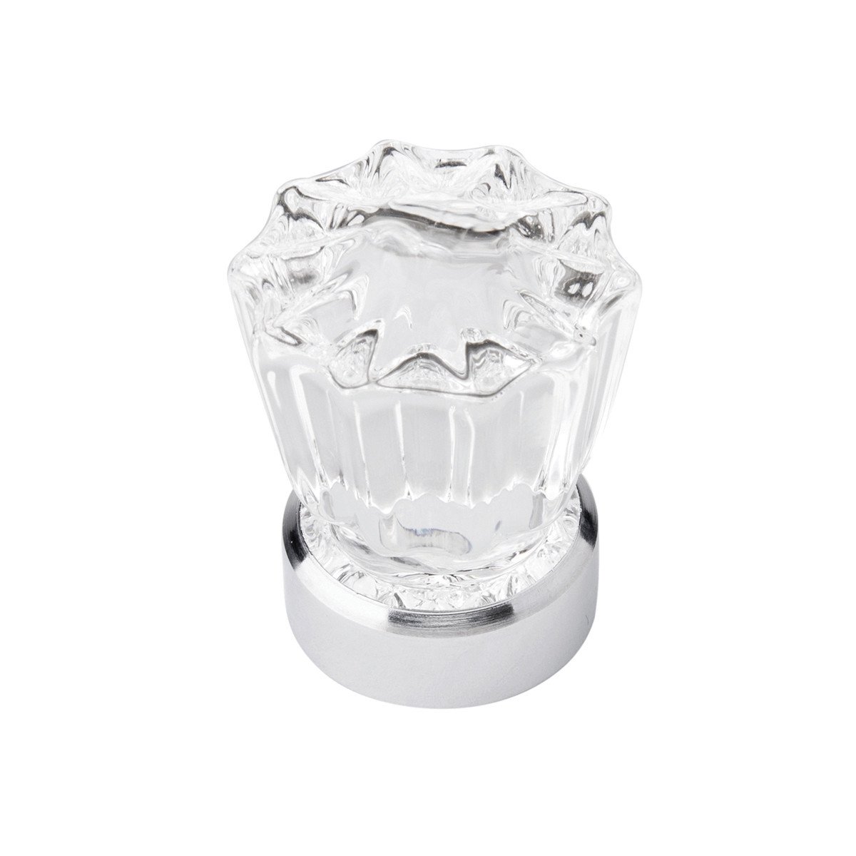 Belwith Keeler B076569-GLCH 1-3/8 In. Luster Knob - Glass with Chrome