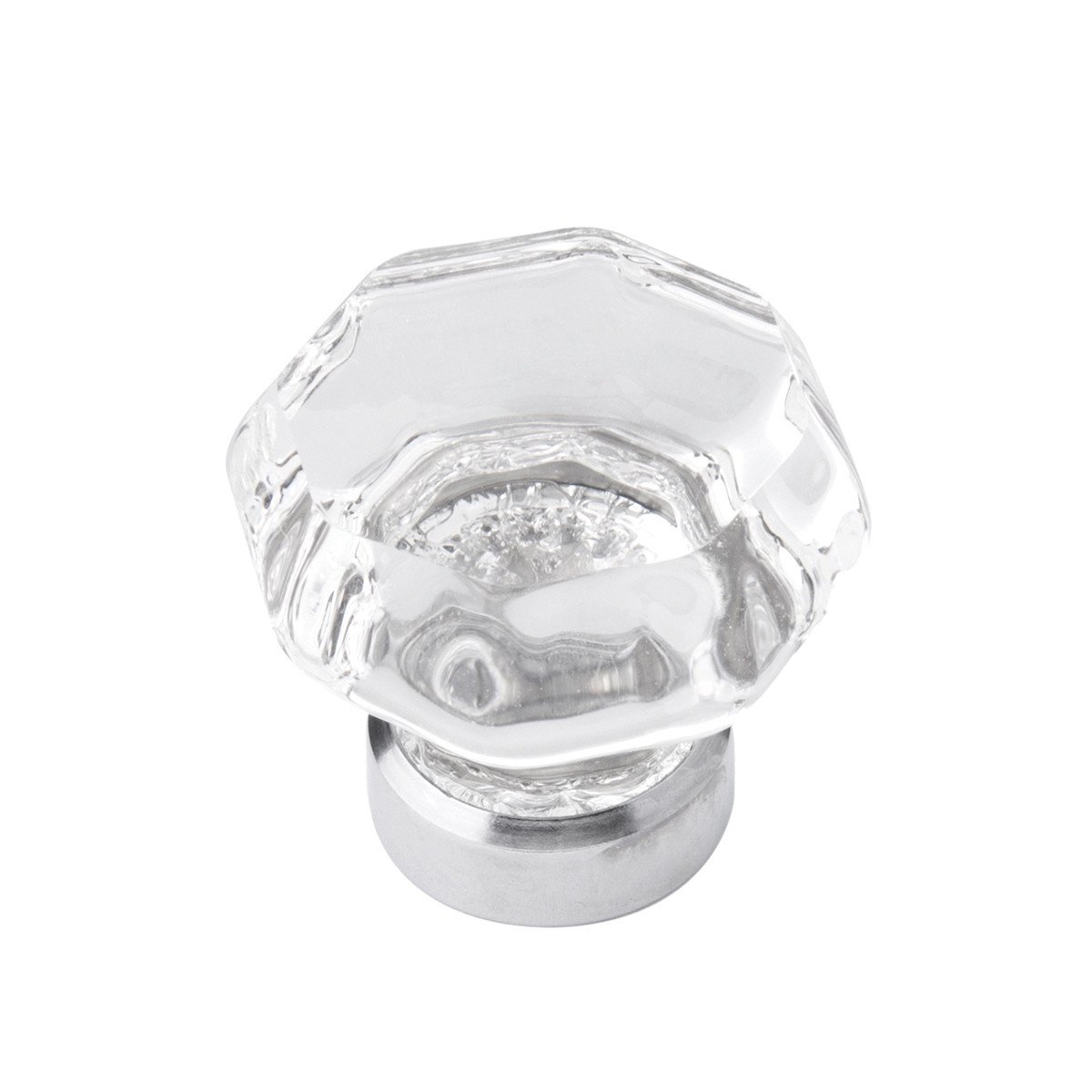 Belwith Keeler B076570-GLCH 1-3/8 In. Luster Knob - Glass with Chrome