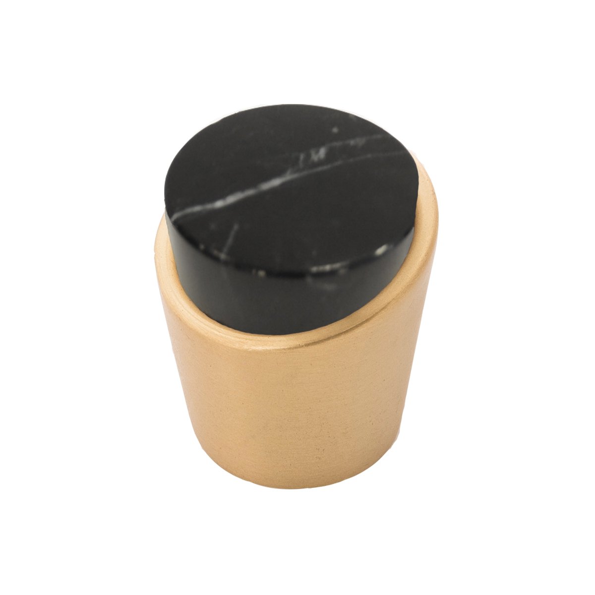 Belwith Keeler B077038MB-BGB 1-1/4 In. Firenze Knob - Black Marble with Brushed Golden Brass