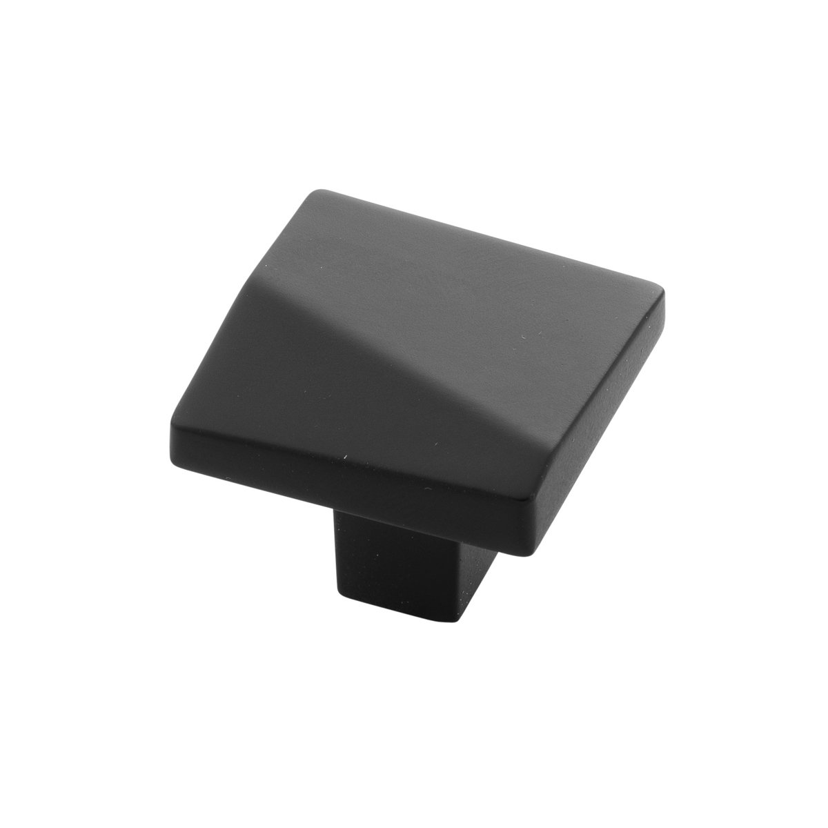 Belwith Keeler B077150-MB 1-3/8 Veer Square Knob - Matte Black