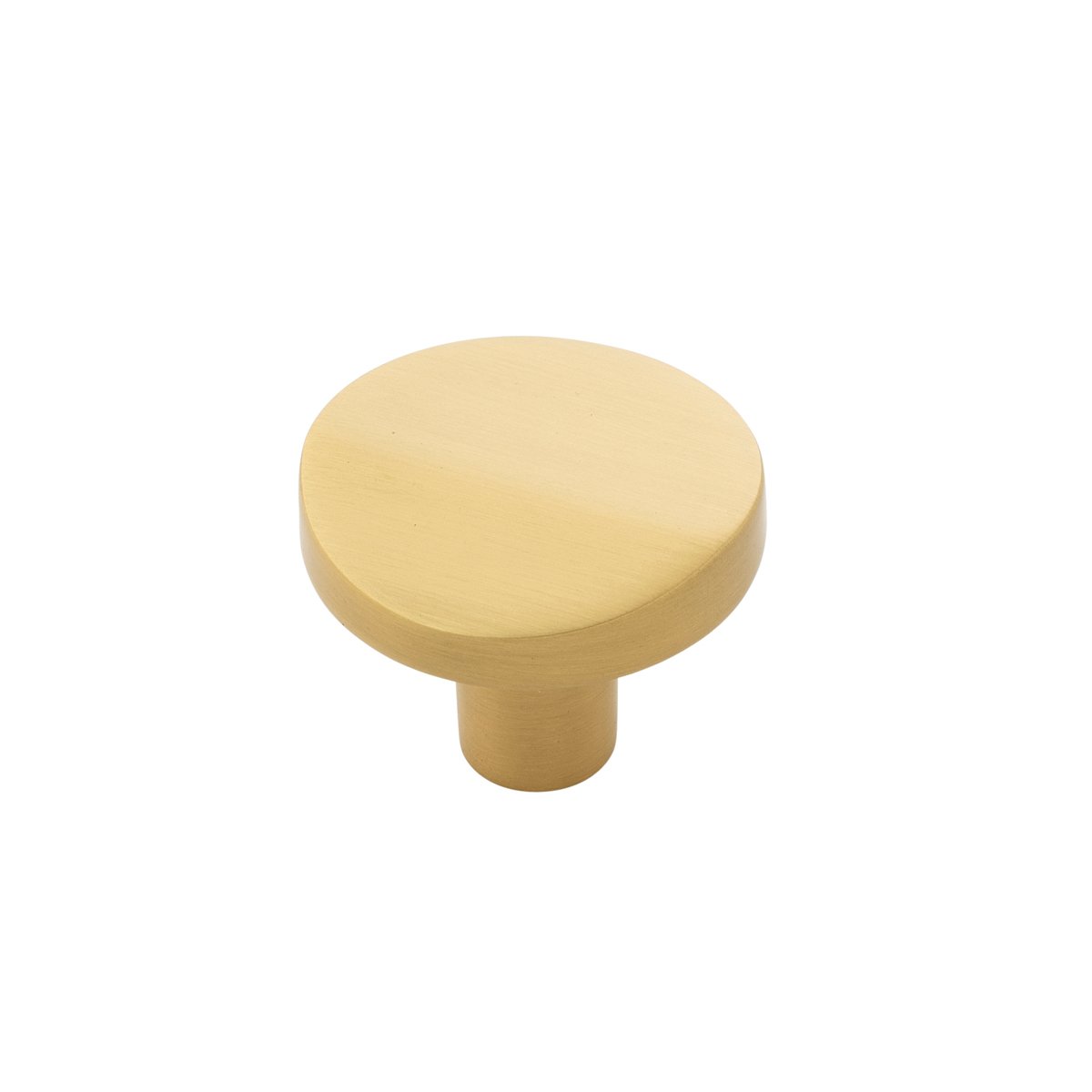 Belwith Keeler B077153-BGB 1-3/8 Veer Round Knob - Brushed Golden Brass