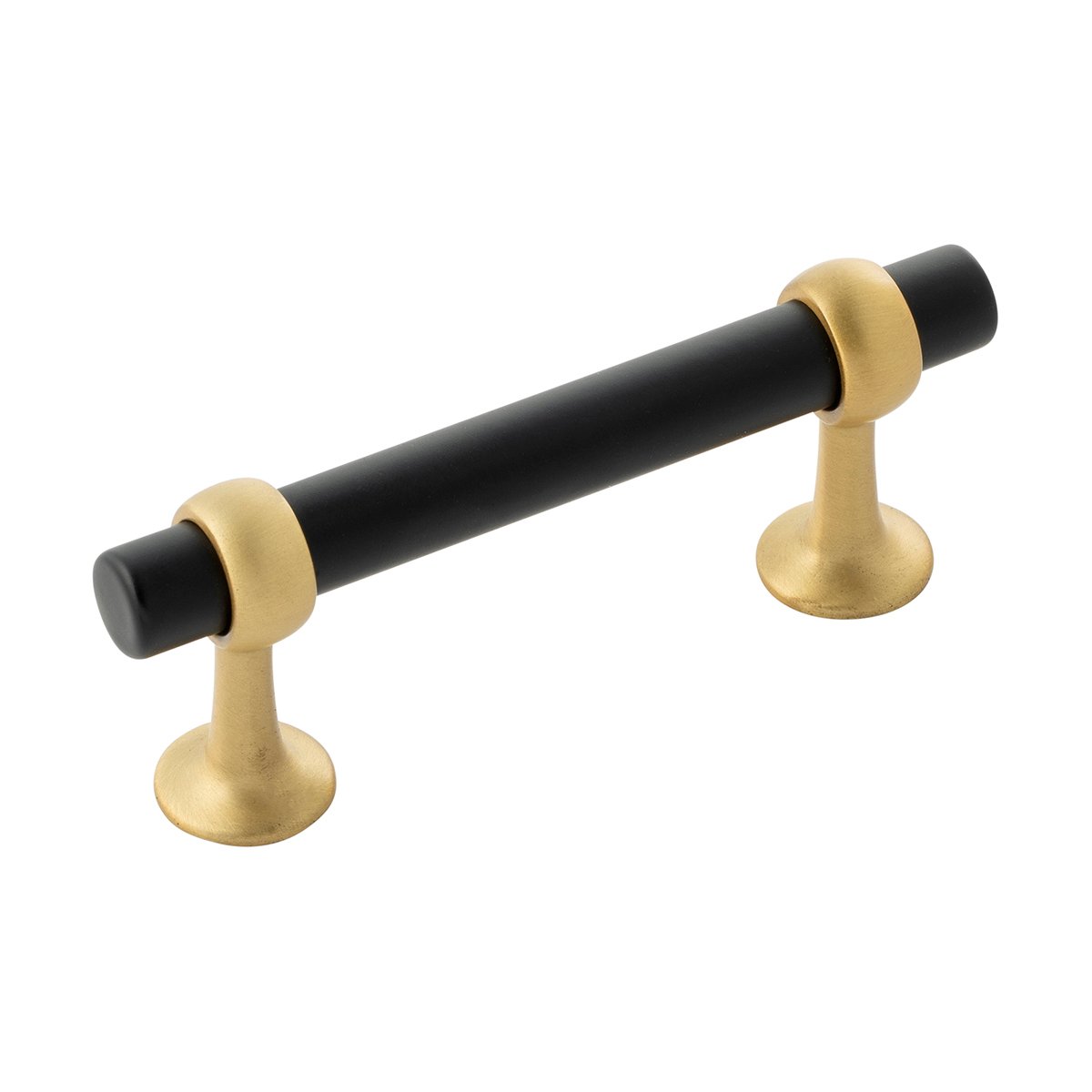 Belwith Keeler B077522-MBBGB 3 inch Ostia Pull - Matte Black and Brushed Gold Brass