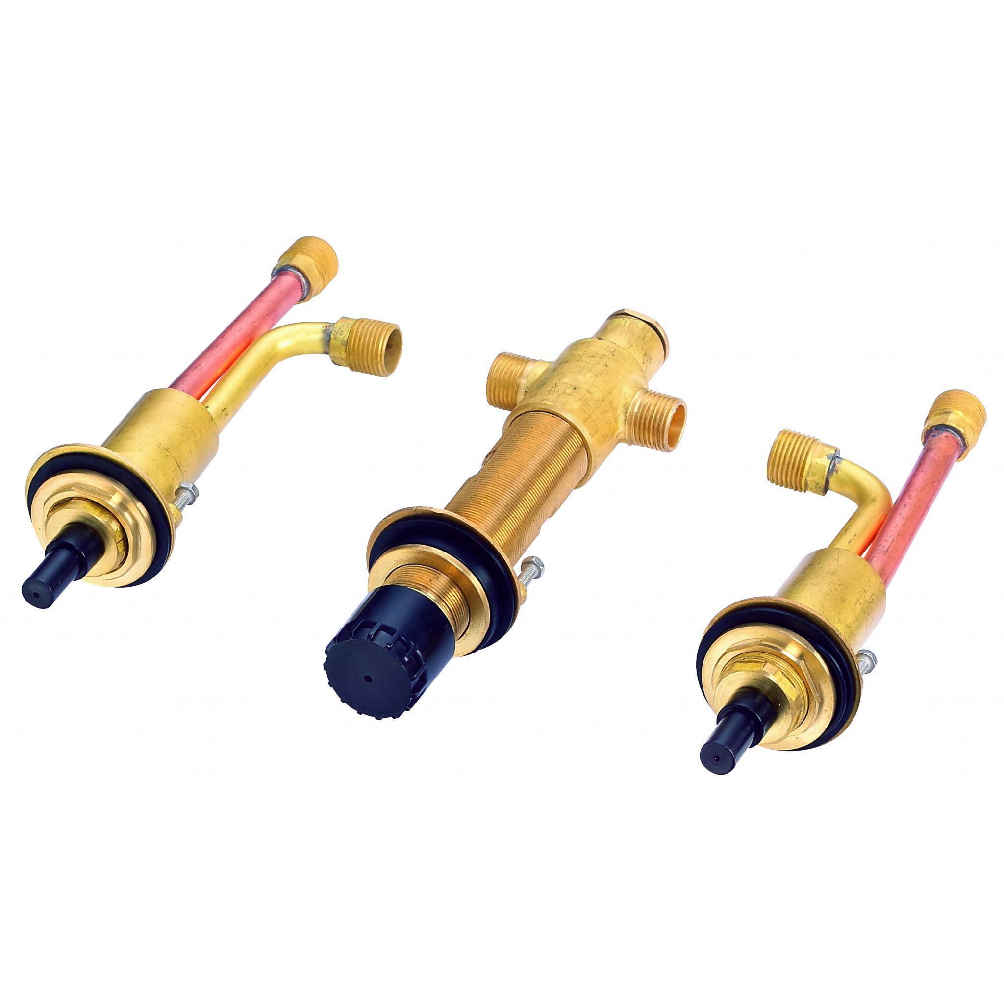 Danze D215000BT Widespread Rough-In Valve & Spout Tube for Roman Tub Filler up to 3" Deck Thickness - Rough Brass