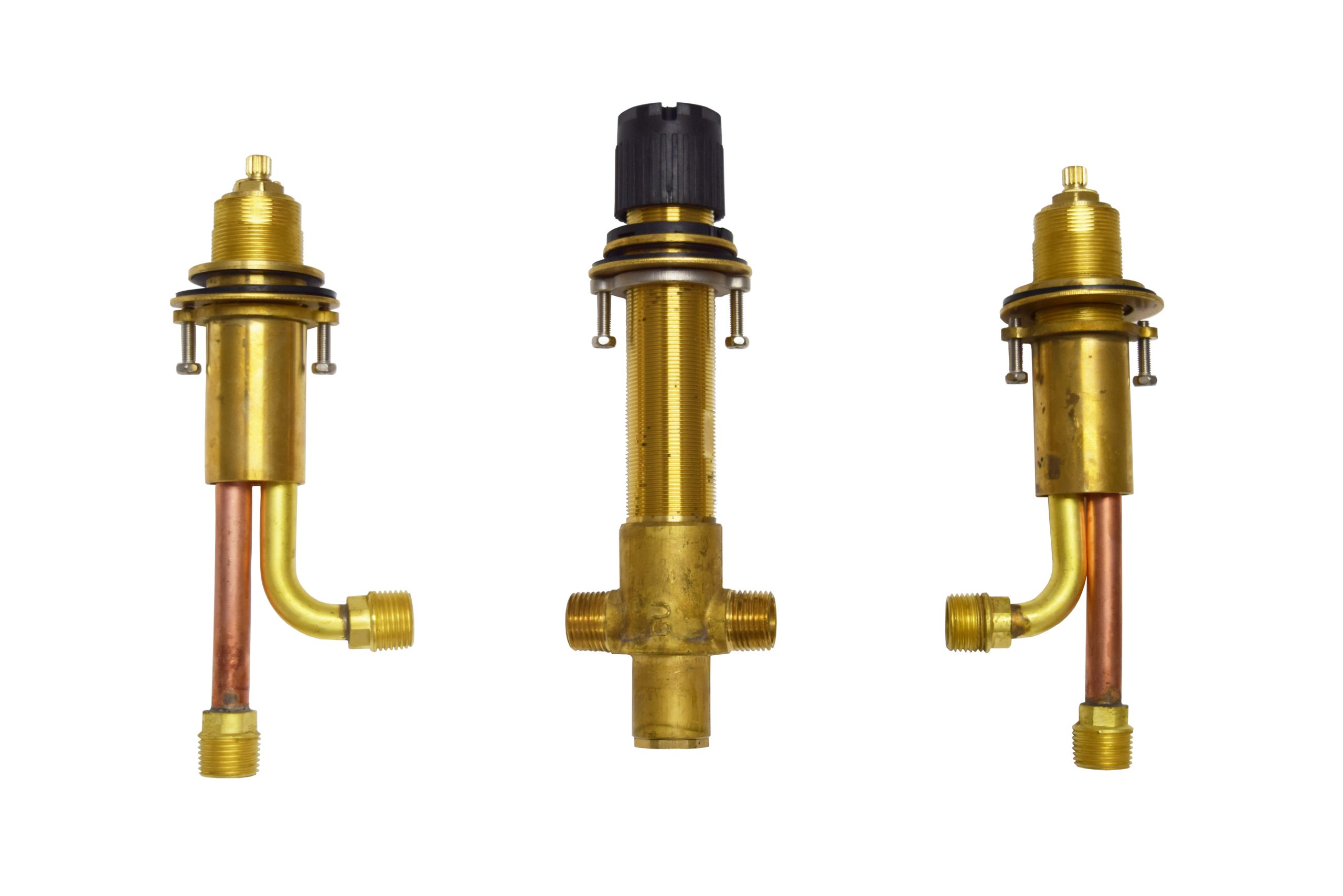 Danze D215500BT Widespread Rough-In Valve & Spout Tube for Roman Tub Filler up to 3 1/2" Deck Thickness - Logan Square & Mid-Town RT Trims Only - Rough Brass