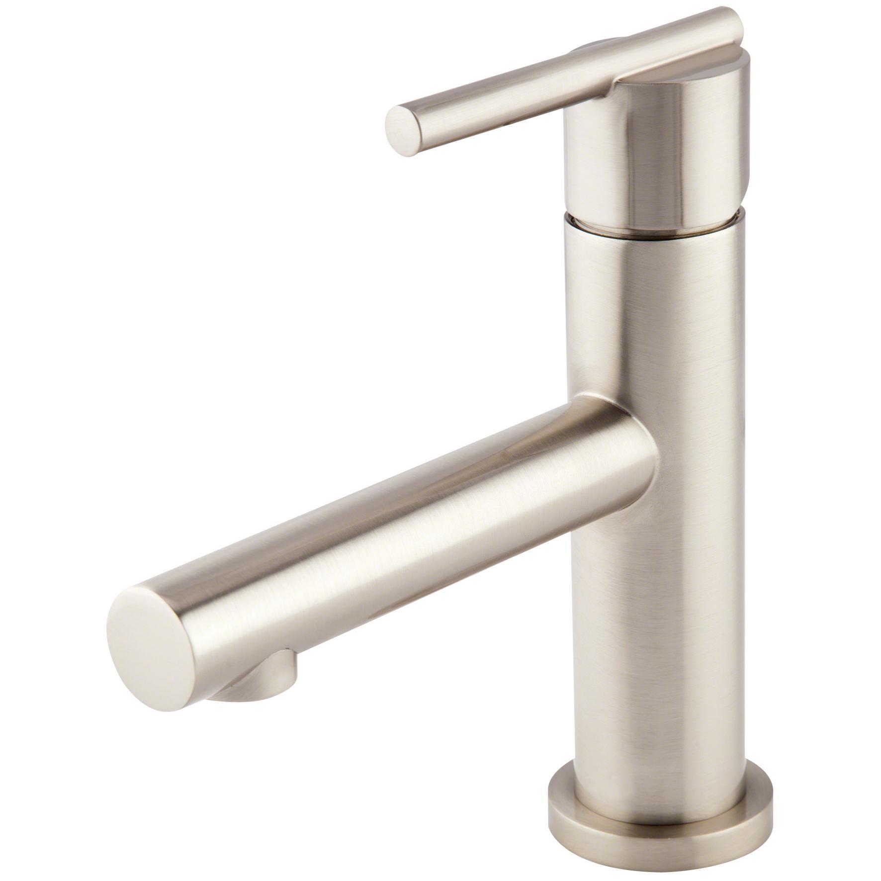 Danze D224158BN Parma Trim Line 1H Lavatory Faucet Single Hole Mount w/ Metal Touch Down Drain & Optional Deck Plate Included - Brushed Nickel