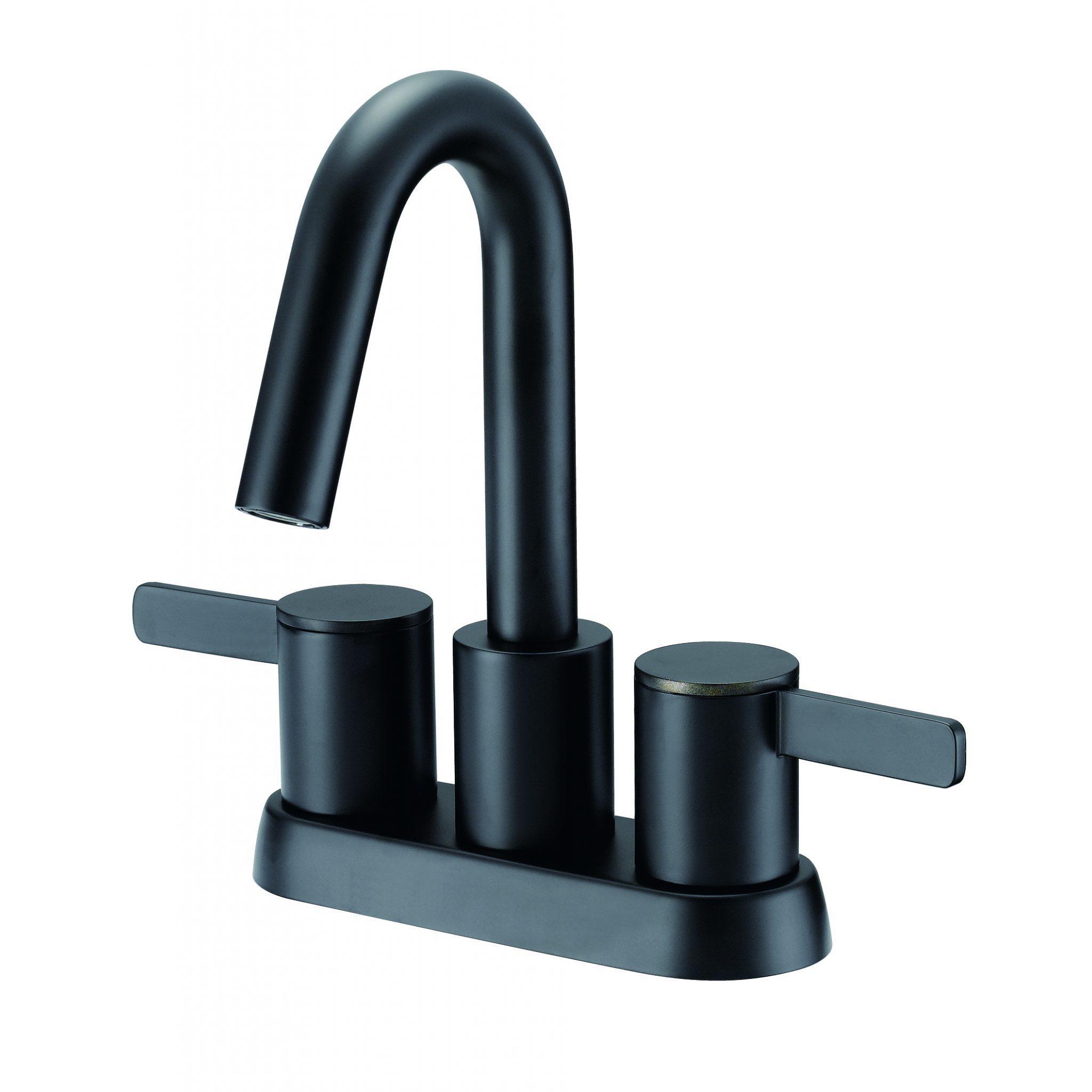 Danze D301130BS Amalfi 2H Centerset Lavatory Faucet w/ 50/50 Touch Down Drain - Satin Black