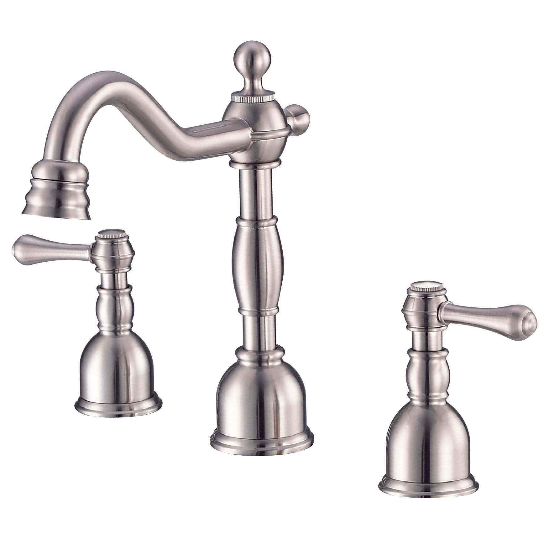 Danze D303257BN Opulence 2H Widespread Lavatory Faucet w/ Metal Touch Down Drain - Brushed Nickel