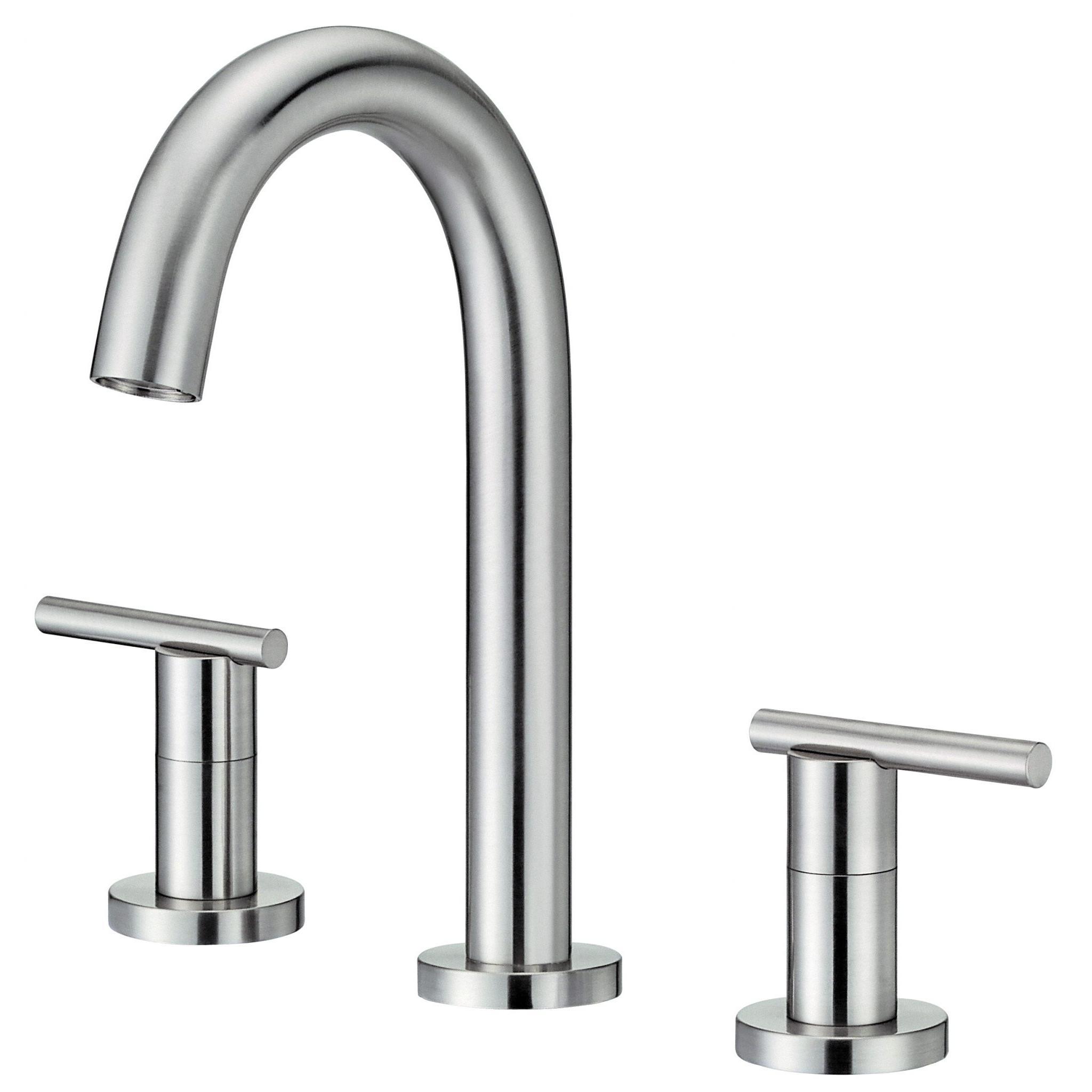 Danze D303658BN Parma Trim Line 2H Widespread Lavatory Faucet w/ Metal Touch Down Drain - Brushed Nickel