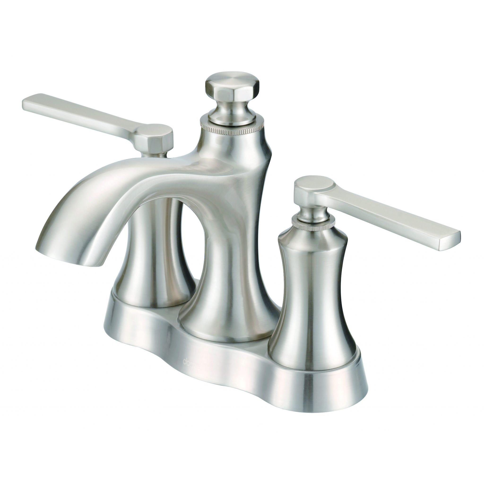 Danze D307028BN Draper 2H Centerset Lavatory Faucet w/ Metal Pop-Up Drain - Brushed Nickel