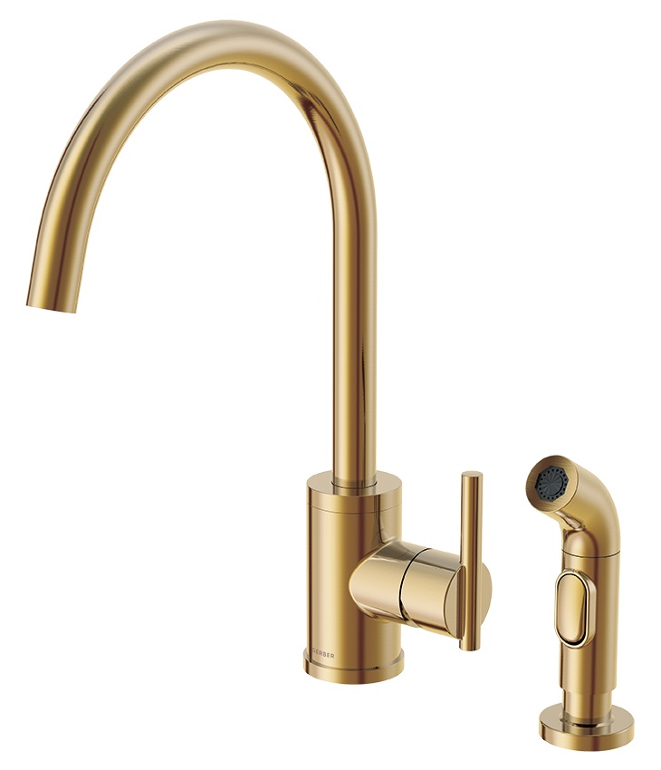 Danze D401058BB Parma 1H Kitchen Faucet w/ Spray - Brushed Bronze - Click Image to Close