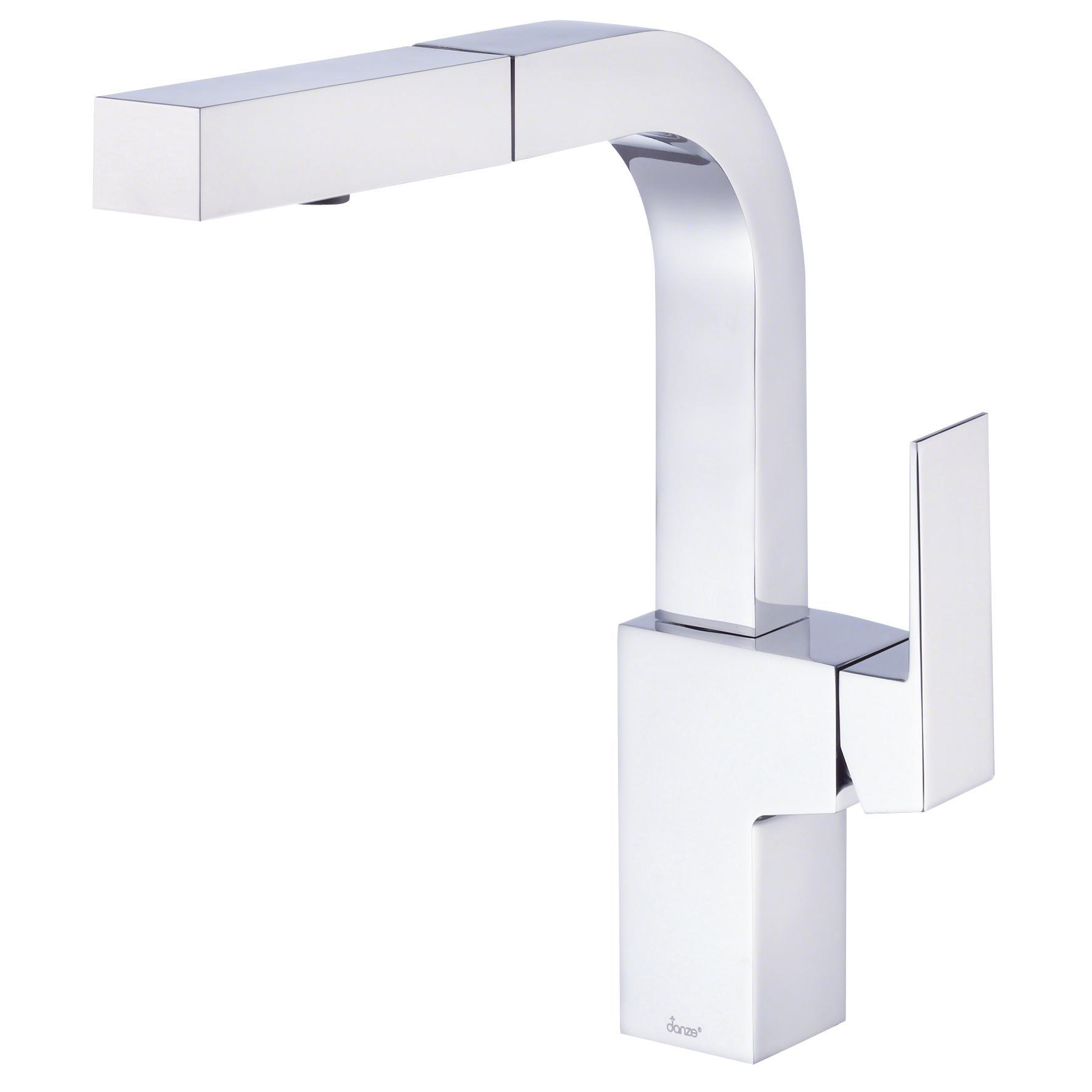 Danze D404562 Mid-Town Trim Line 1H Pull-Out Kitchen Faucet w/ SnapBack Retraction - Chrome
