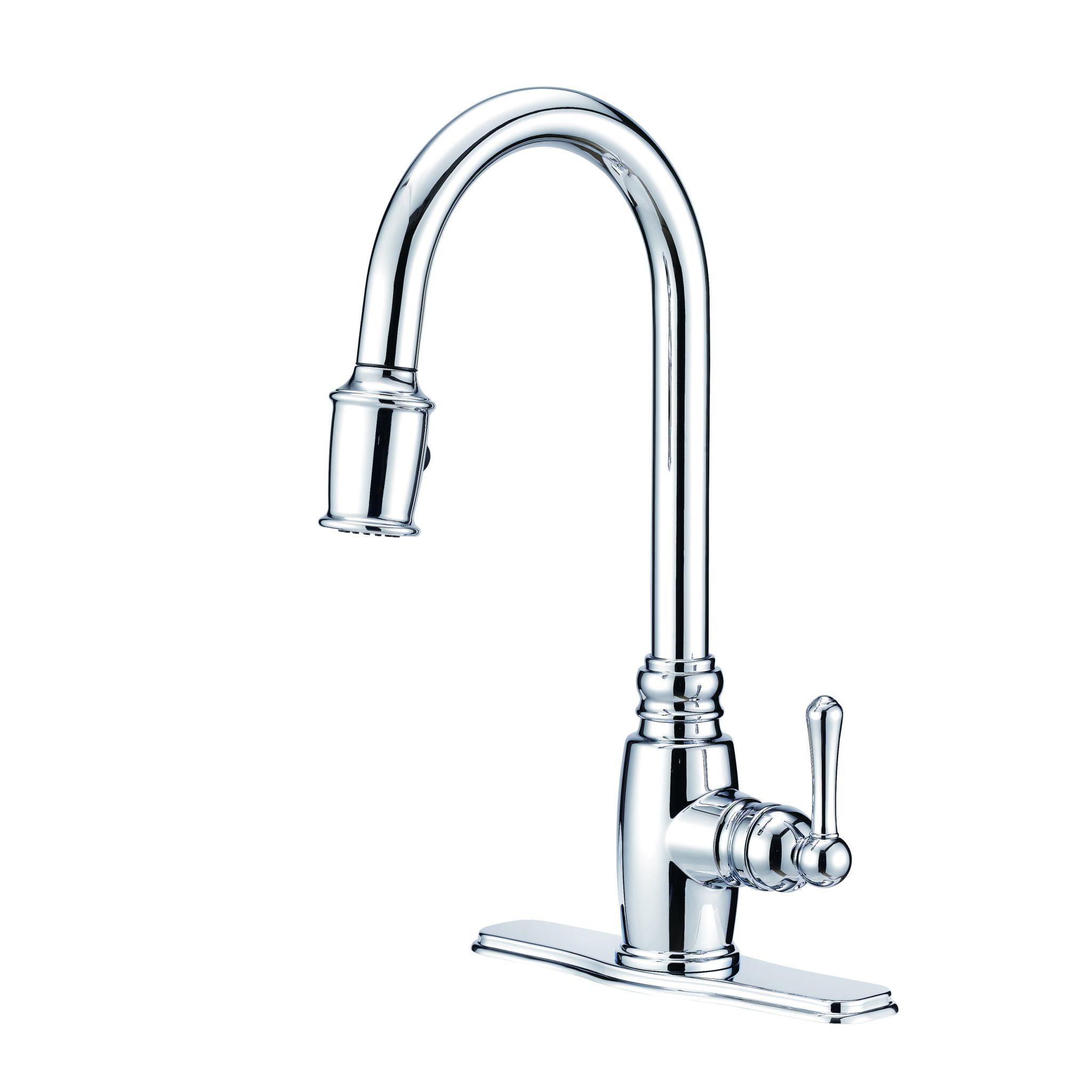Danze D454057 Opulence 1H Pull-Down Kitchen Faucet w/ Snapback - Chrome