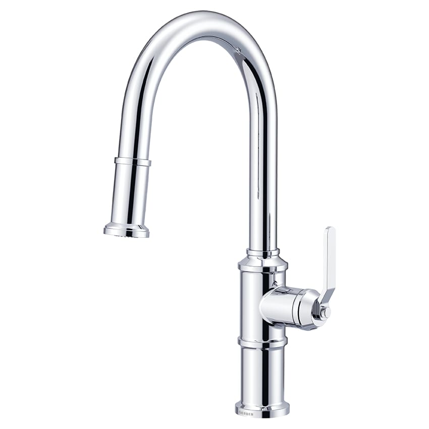 Danze D454437 Kinzie 1H Pull-Down Kitchen Faucet w/ Snapback Retraction - Chrome