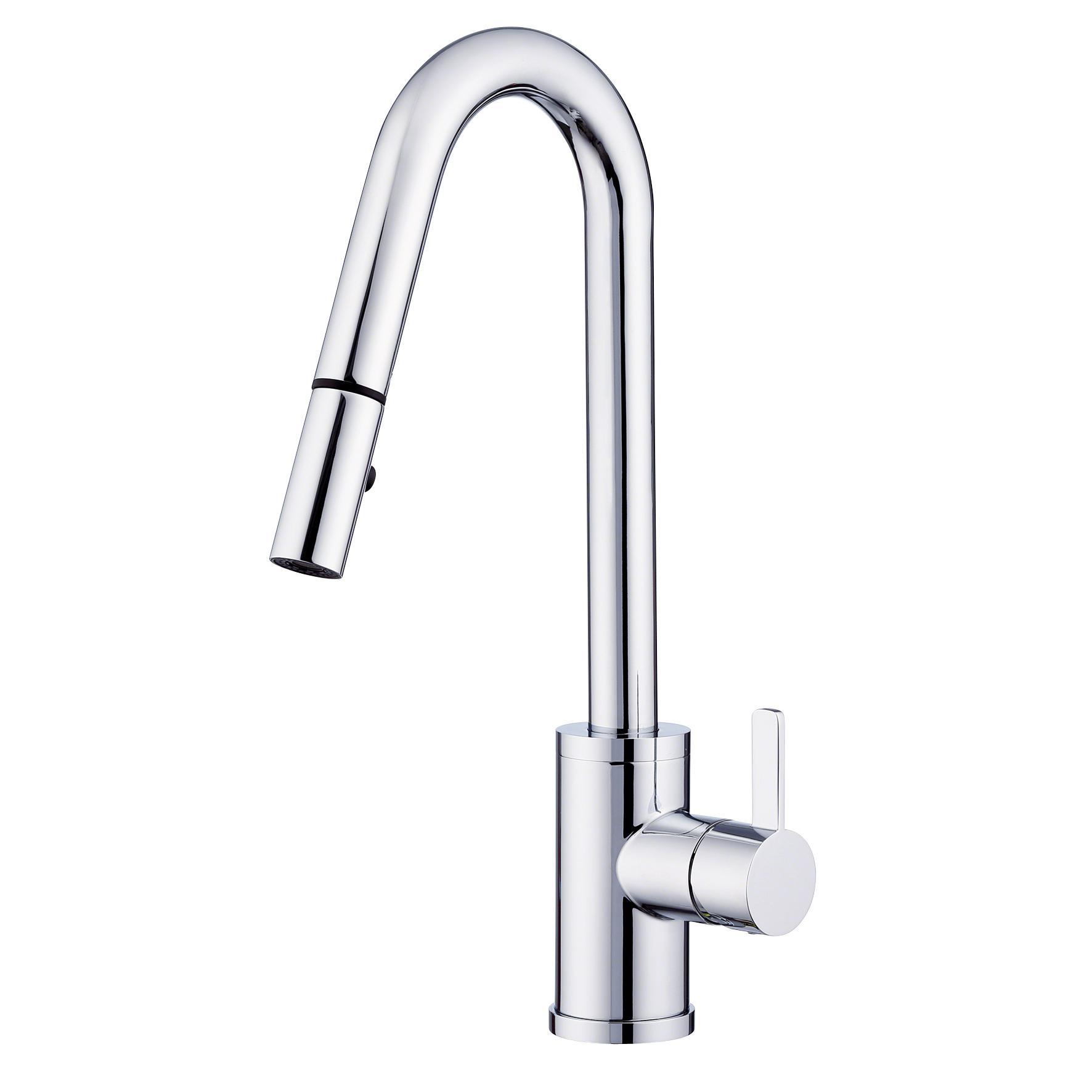 Danze D457230 Amalfi 1H Pull-Down Kitchen Faucet w/SnapBack Retraction - Chrome