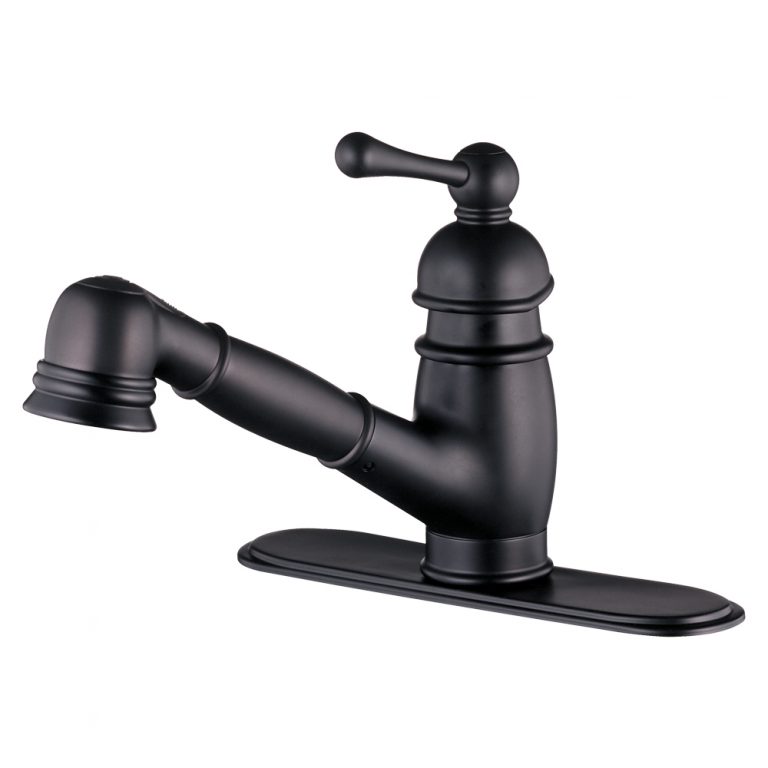 Danze D457614BS Opulence 1H Pull-Out Kitchen Faucet - Satin Black