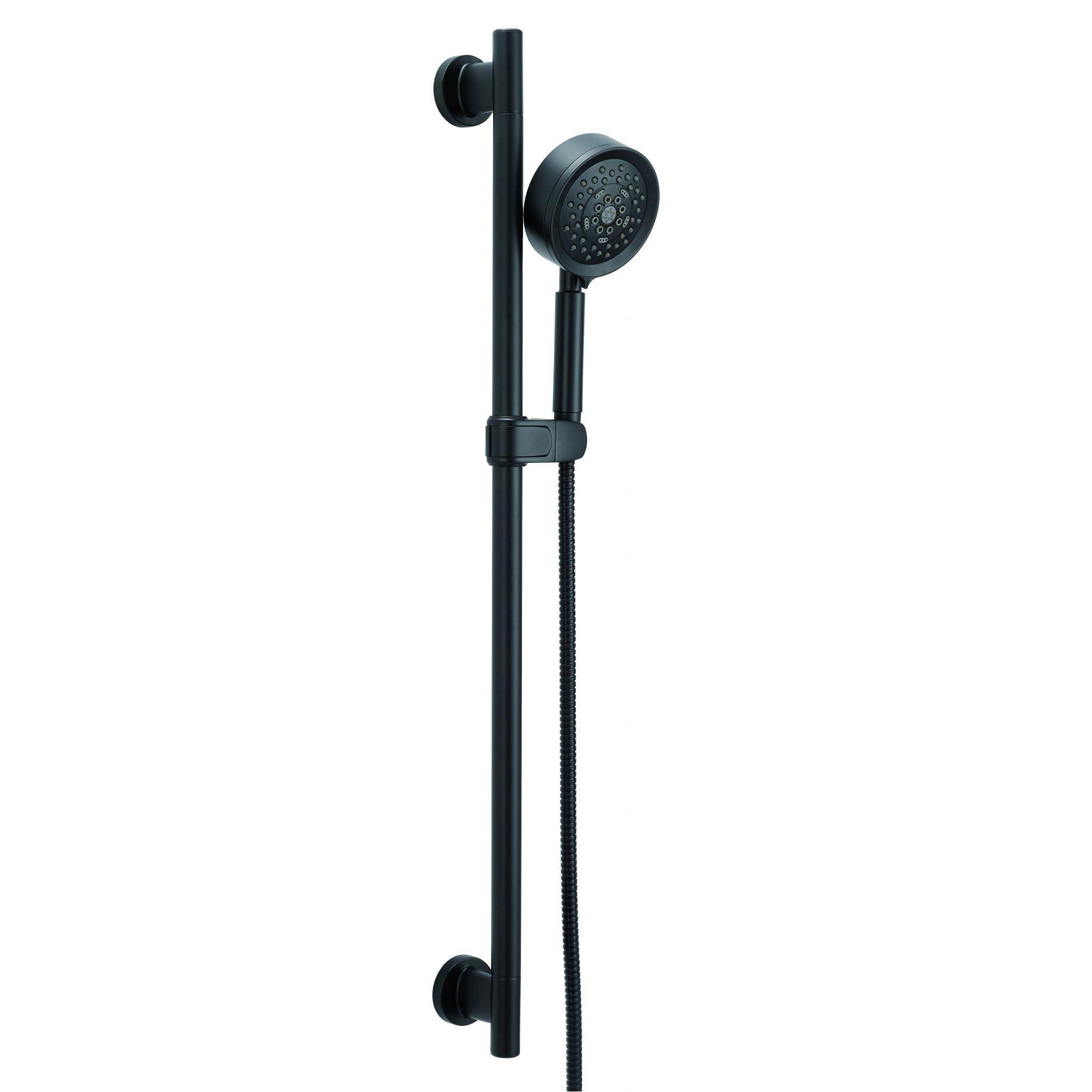 Danze D461758BS Versa 30" Slide Bar Assembly w/ Parma 5 Function Handshower - Satin Black