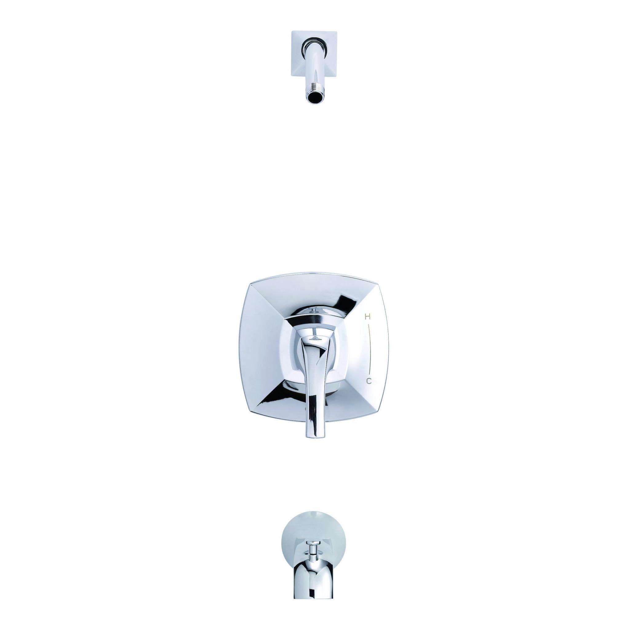 Danze D500018LSTC Vaughn 1H Tub & Shower Trim Kit & Treysta Cartridge Less Showerhead - Chrome