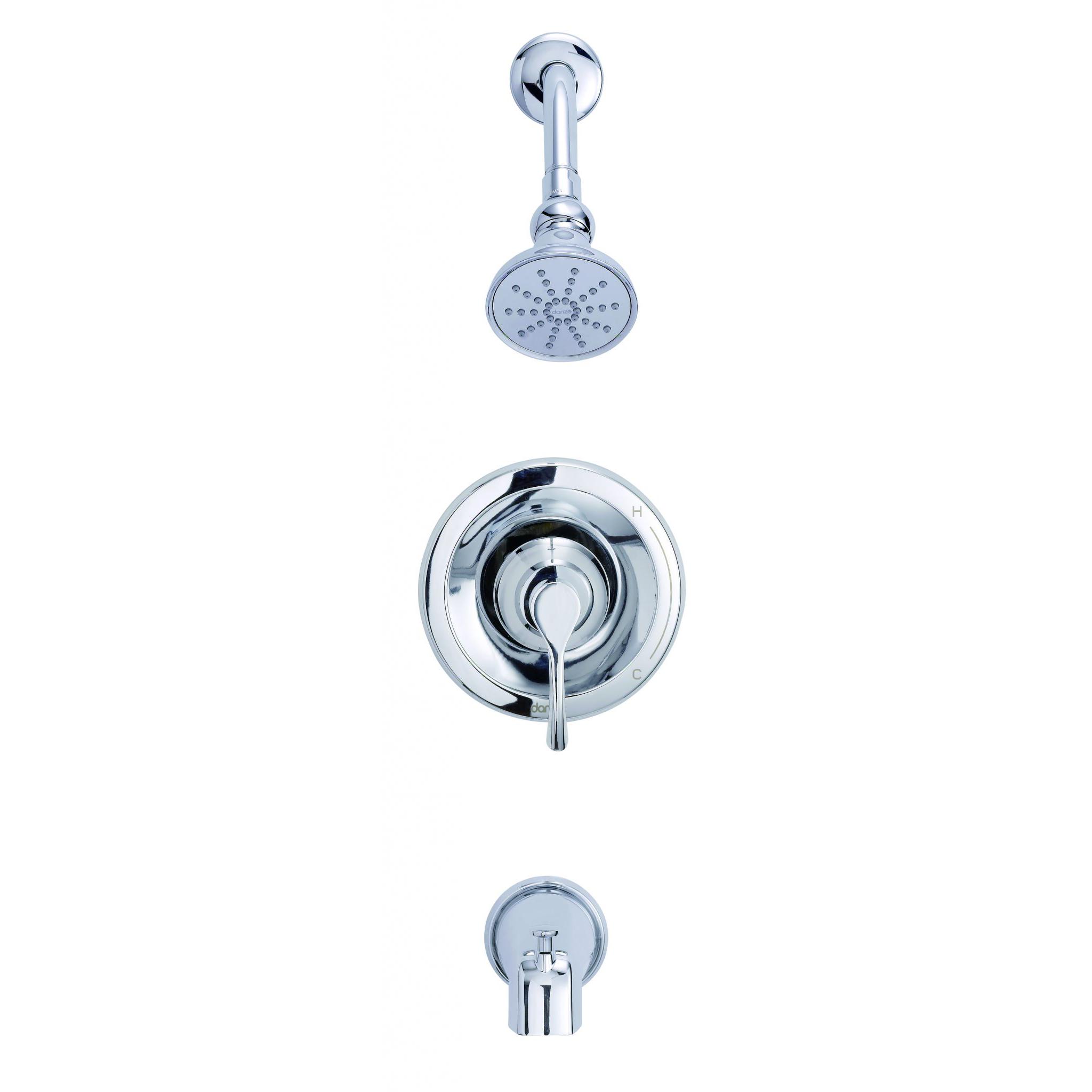 Danze D500122TC Antioch 1H Tub & Shower Trim Kit w/ Diverter on Spout & Treysta Cartridge 1.75gpm - Chrome