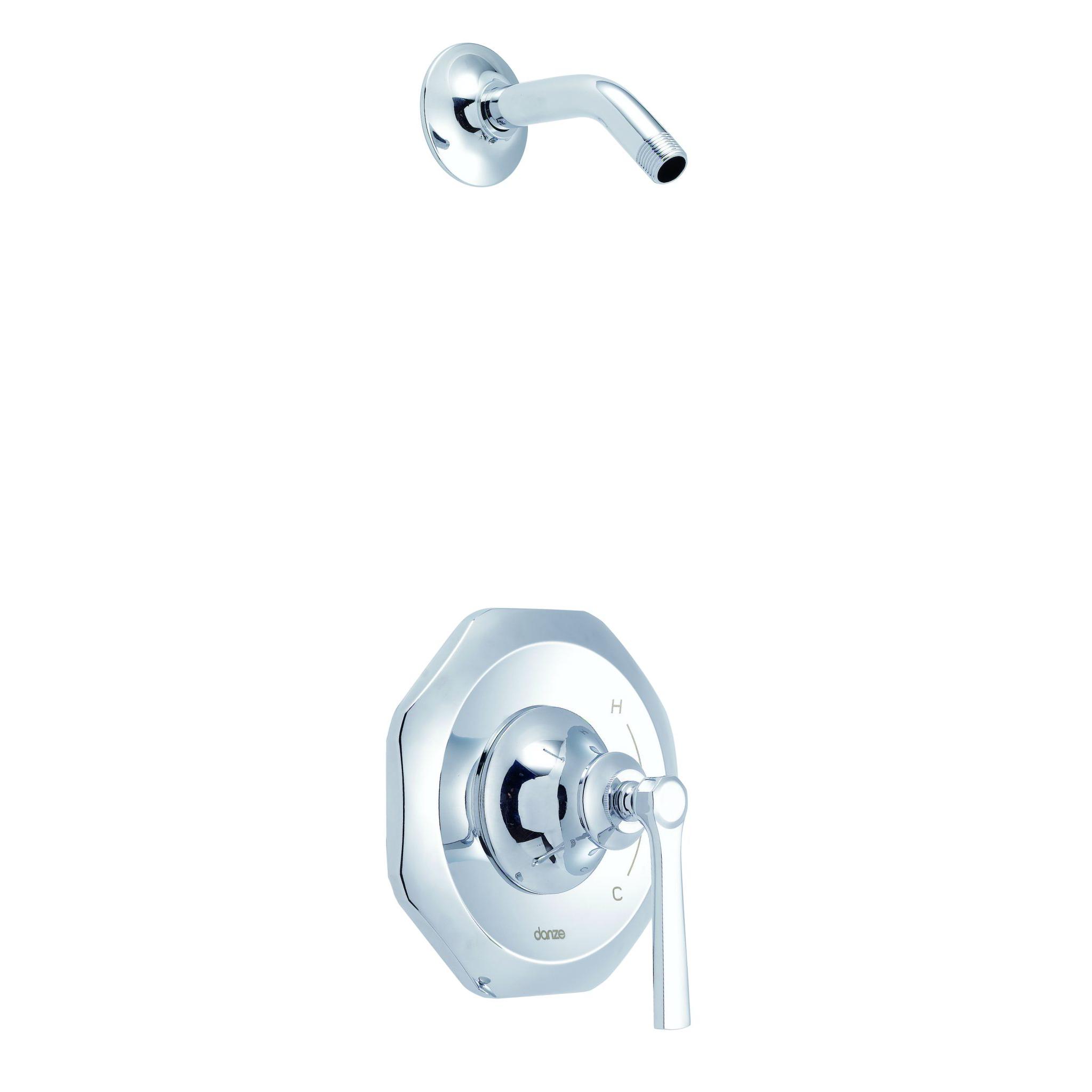 Danze D500528LSTC Draper 1H Shower Only Trim Kit & Treysta Cartridge Less Showerhead - Chrome