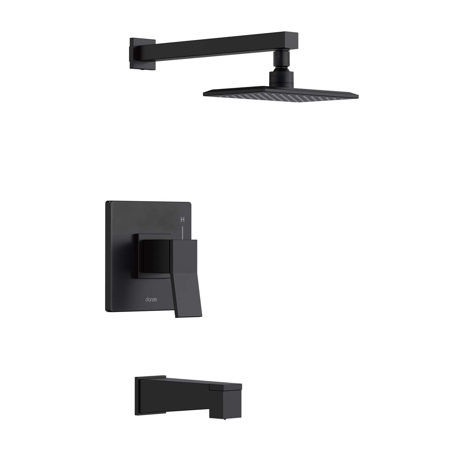 Danze D501019BSTC Avian 1H Tub & Shower Trim Kit & Treysta Cartridge 1.75gpm - Satin Black