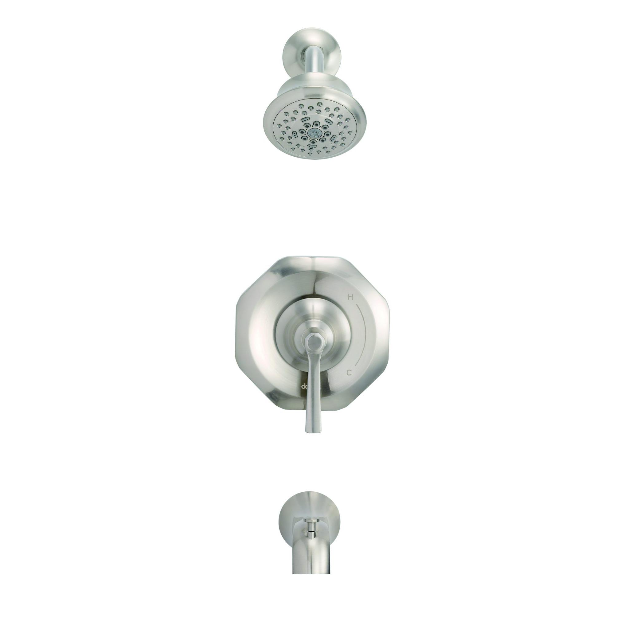 Danze D501028BNTC Draper 1H Tub & Shower Trim Kit & Treysta Cartridge 1.75gpm - Brushed Nickel