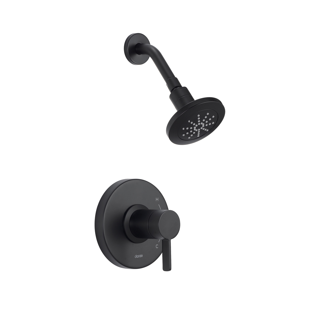 Danze D501530BSTC Amalfi 1H Shower Only Trim Kit & Treysta Cartridge 1.75gpm - Satin Black