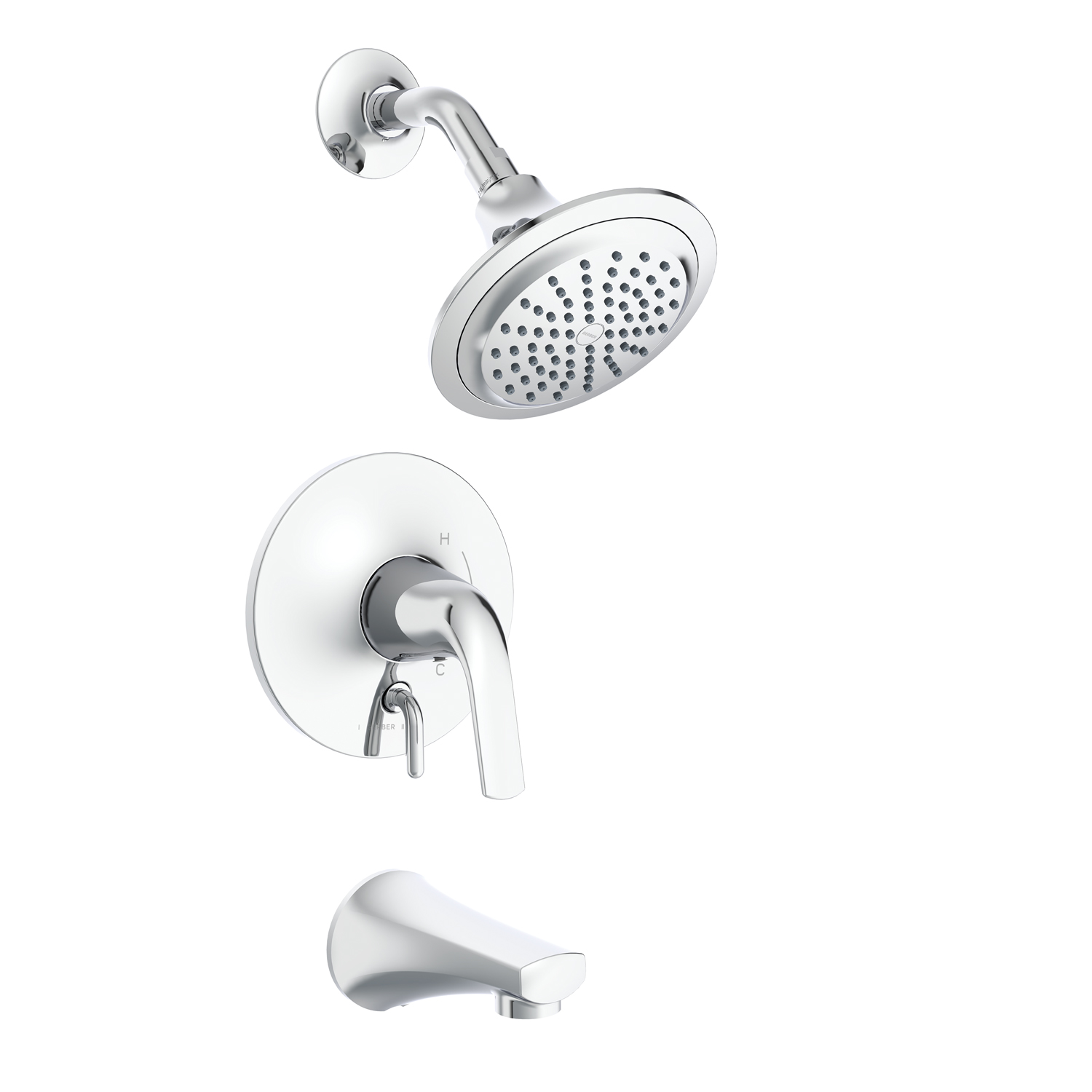 Danze D502034TC Lemora 1H Tub & Shower Trim Kit & Treysta Cartridge with Diverter on Valve 2.0gpm - Chrome