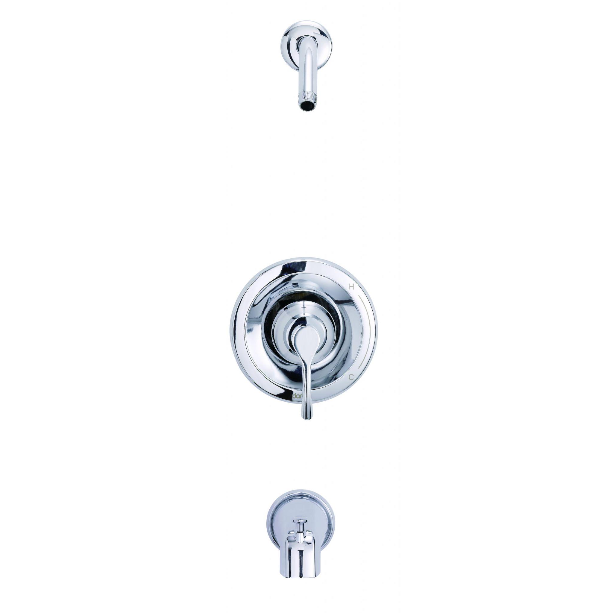 Danze D510022LSTC Antioch 1H Tub & Shower Trim Kit & Treysta Cartridge w/ Diverter on Spout Less Showerhead - Chrome