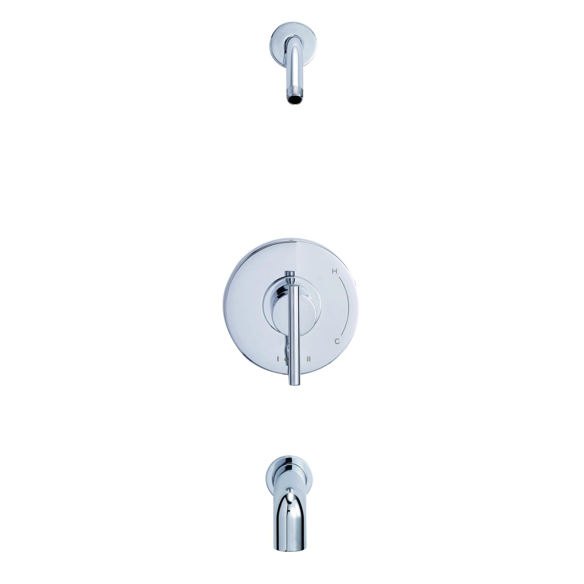 Danze D510058LSBBTC Parma 1H Tub & Shower Trim Kit & Treysta Cartridge w/ Diverter on Valve Less Showerhead - Brushed Bronze