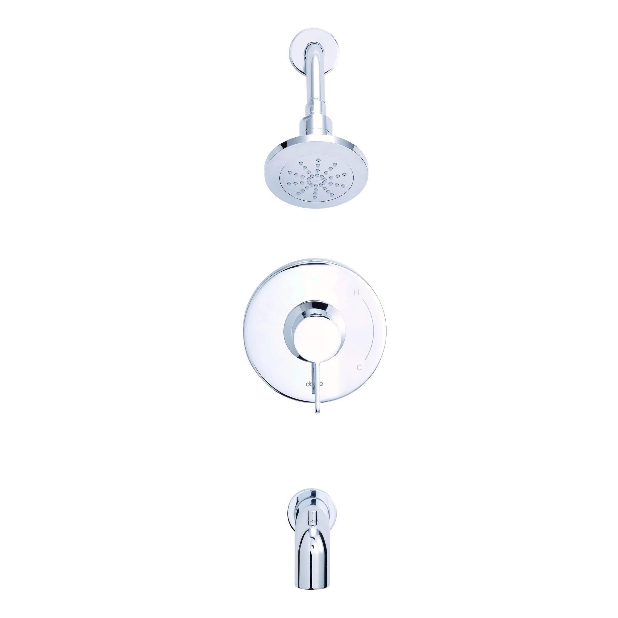 Danze D511030TC Amalfi 1H Tub & Shower Trim Kit w/ Diverter on Spout & Treysta Cartridge 1.75gpm - Chrome