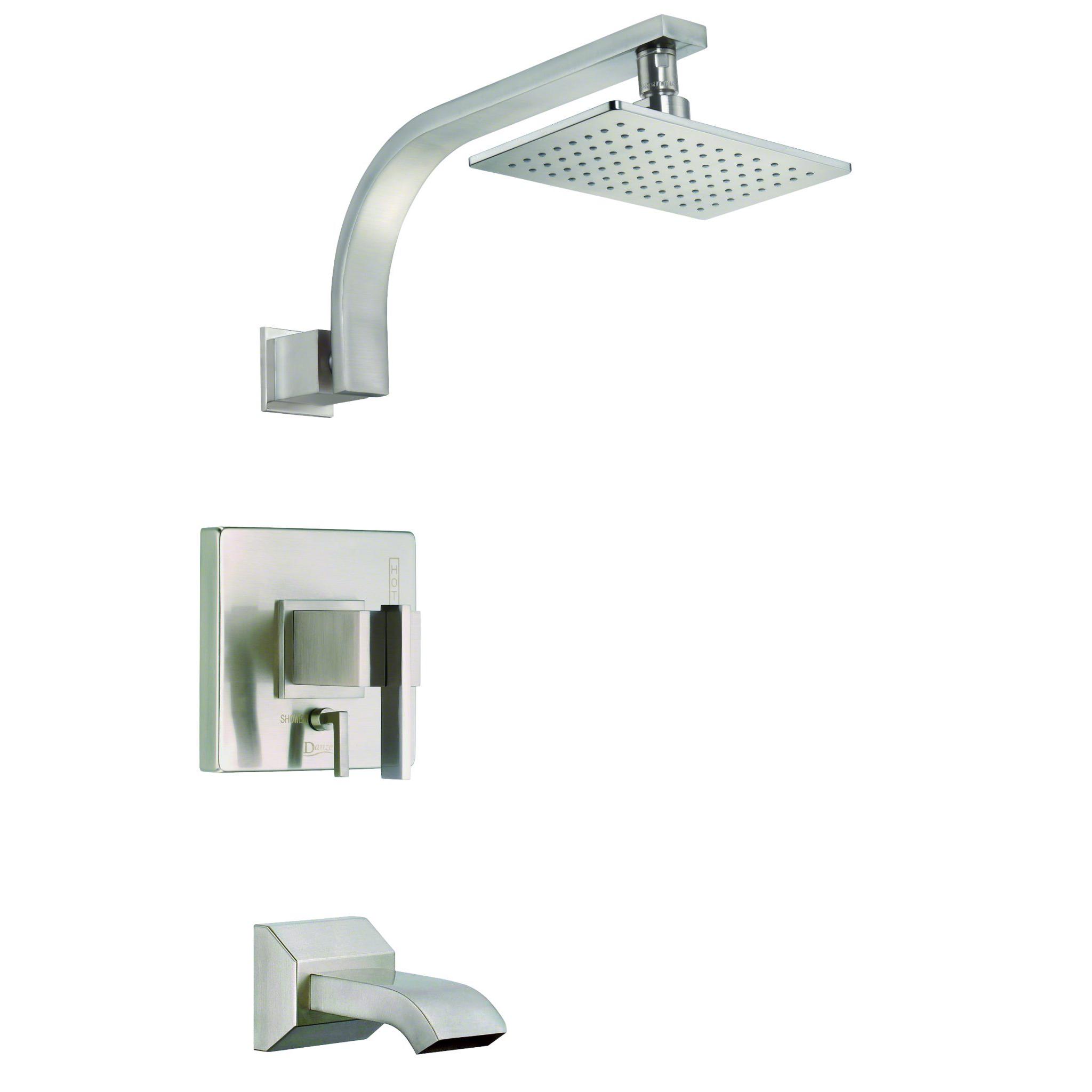 Danze D511044BNTC Sirius 1H Tub & Shower Trim Kit w/ Diverter on Valve & Treysta Cartridge 1.75gpm - Brushed Nickel