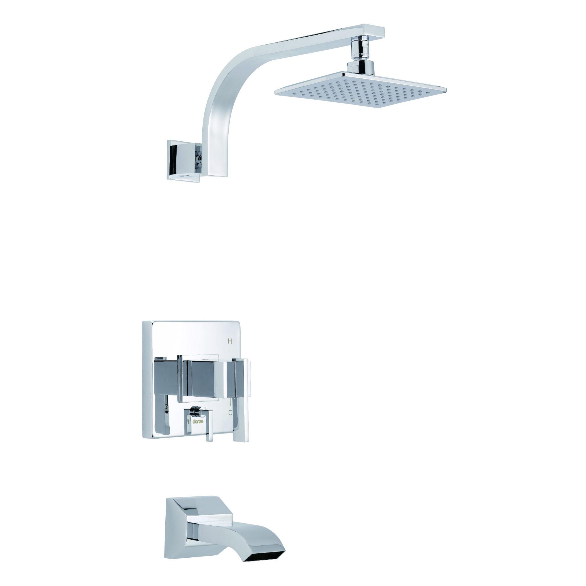 Danze D511044TC Sirius 1H Tub & Shower Trim Kit w/ Diverter on Valve & Treysta Cartridge 1.75gpm - Chrome