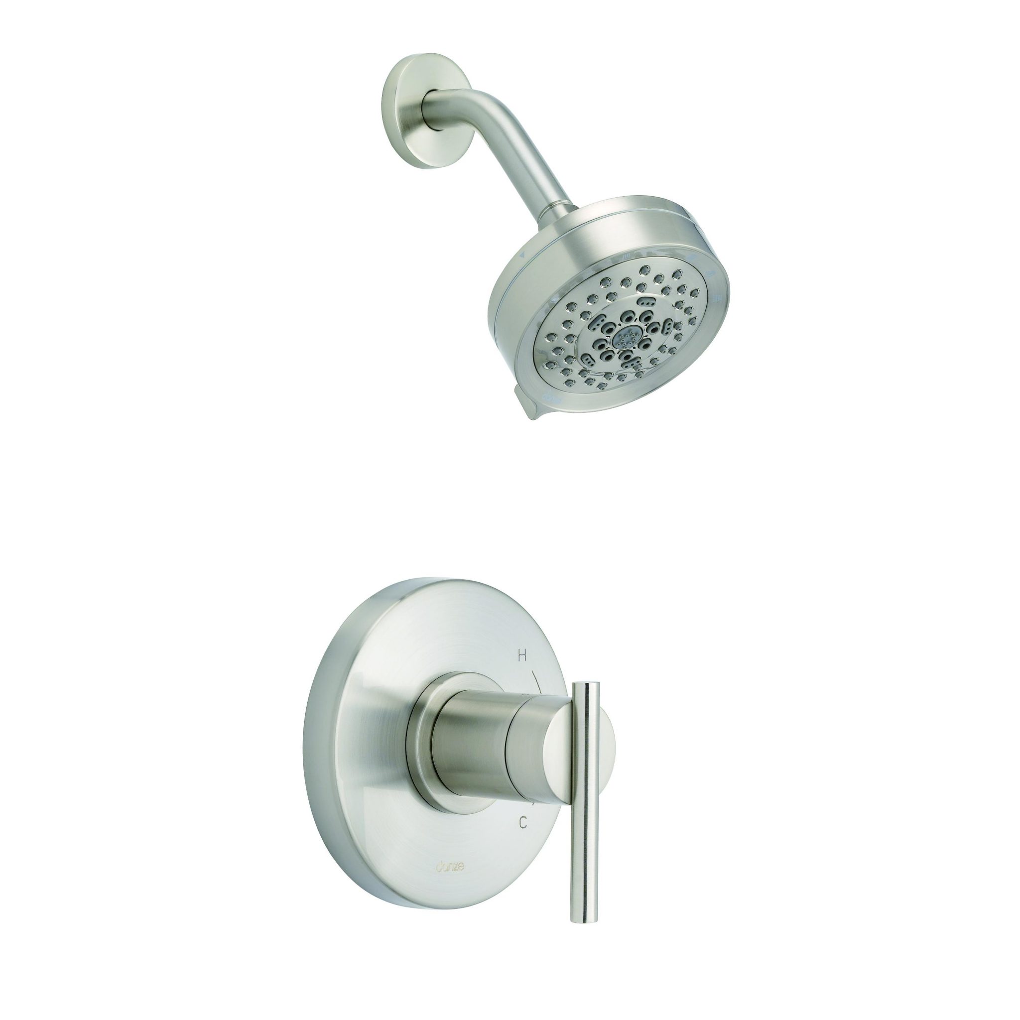 Danze D511558BNTC Parma 1H Shower Only Trim Kit & Treysta Cartridge w/ 5 Function Showerhead 1.75gpm - Brushed Nickel