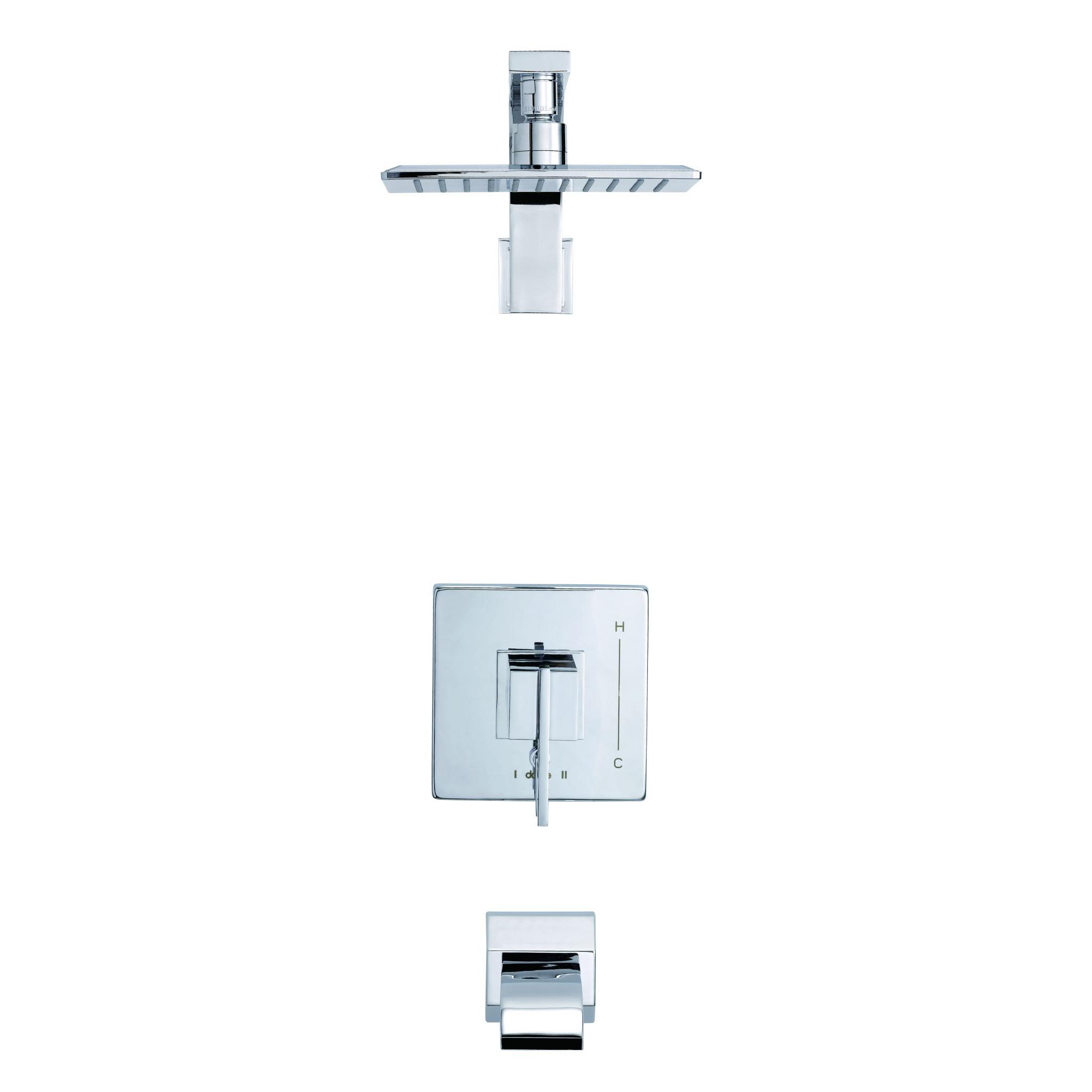 Danze D512044TC Sirius 1H Tub & Shower Trim Kit & Treysta Cartridge w/ Diverter on Valve 2.0gpm - Chrome