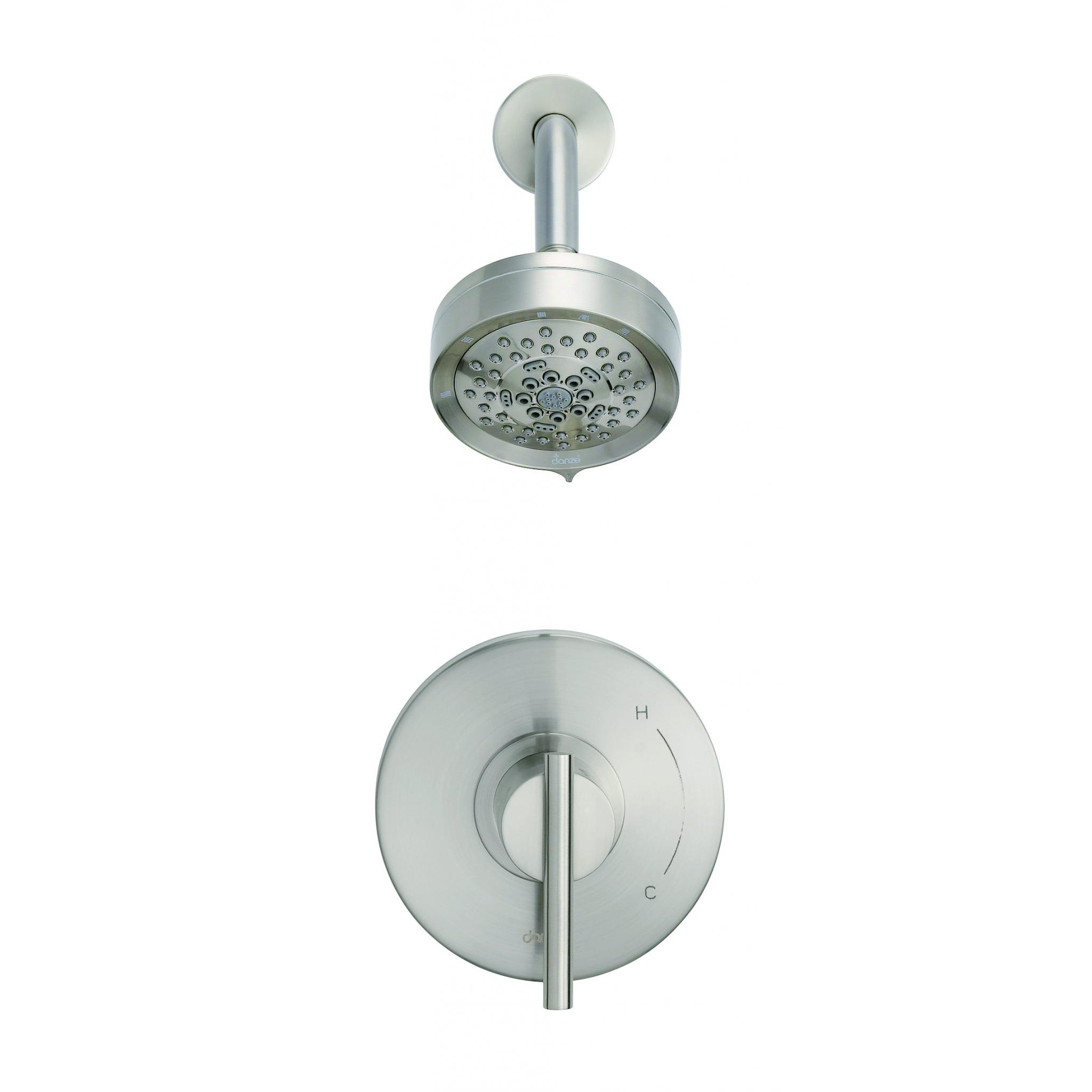 Danze D512558BNTC Parma 1H Shower Only Trim Kit & Treysta Cartridge w/ 5 Function Showerhead 2.0gpm - Brushed Nickel