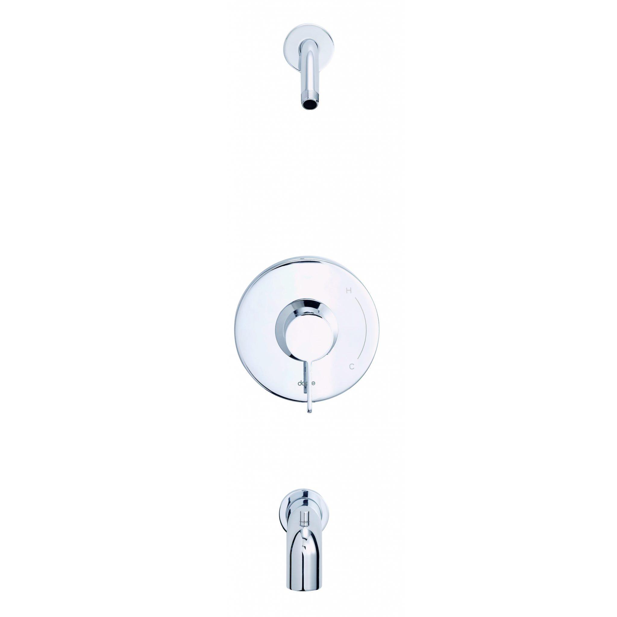 Danze D520030LSTC Amalfi 1H Tub & Shower Trim Kit & Treysta Cartridge w/ Diverter on Spout Less Showerhead - Chrome