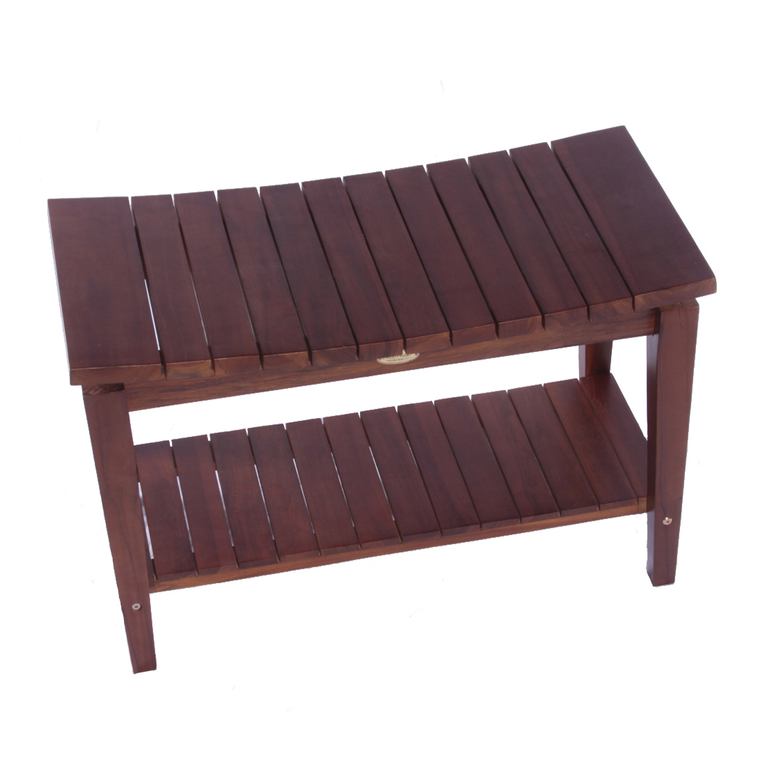 DT139 30" Teak Shower Bench with Shelf - Click Image to Close