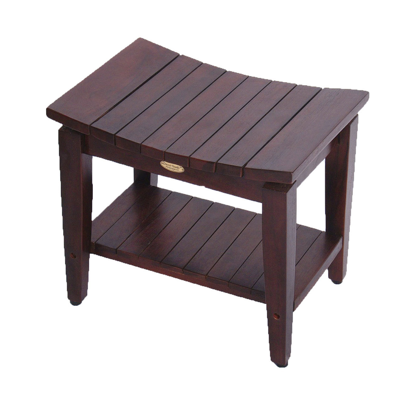 DT164 20" Teak Shower Bench with Shelf - Click Image to Close